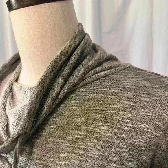 Andrea Jovine Grey Cowl Neck Sweatshirt. Size Small. 23” To Hem - Picture 2 of 8